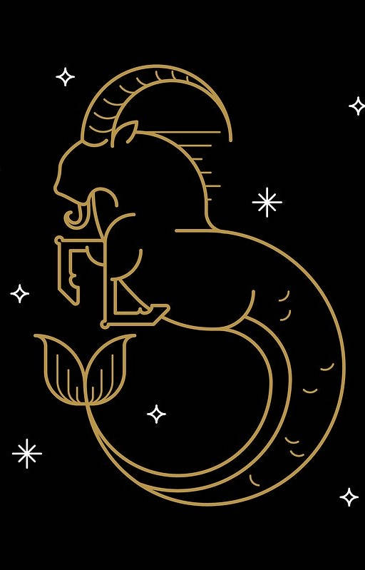 Minimalist Capricorn Zodiac Background