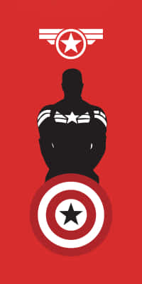 Minimalist Captain America Android Background