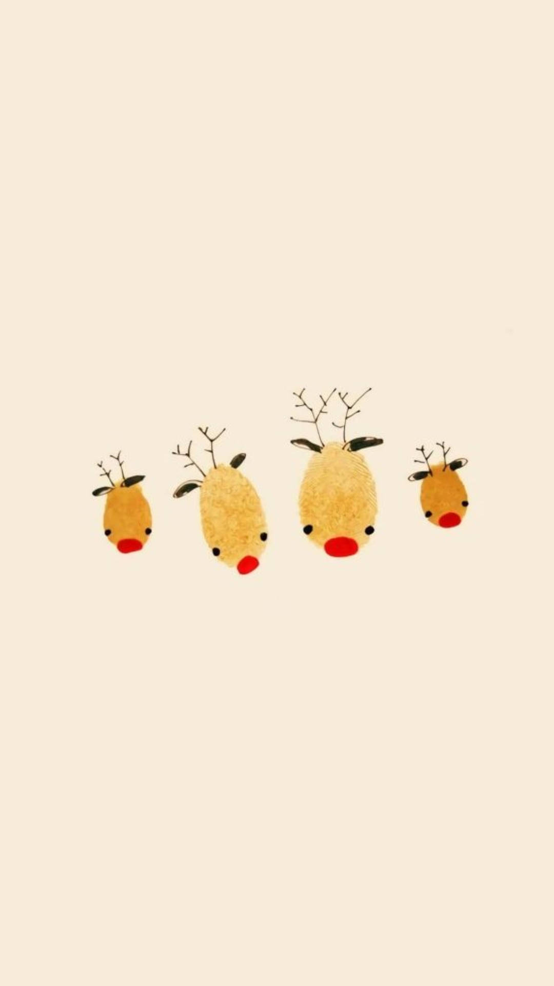 Minimalist Christmas Aesthetic Reindeers Background