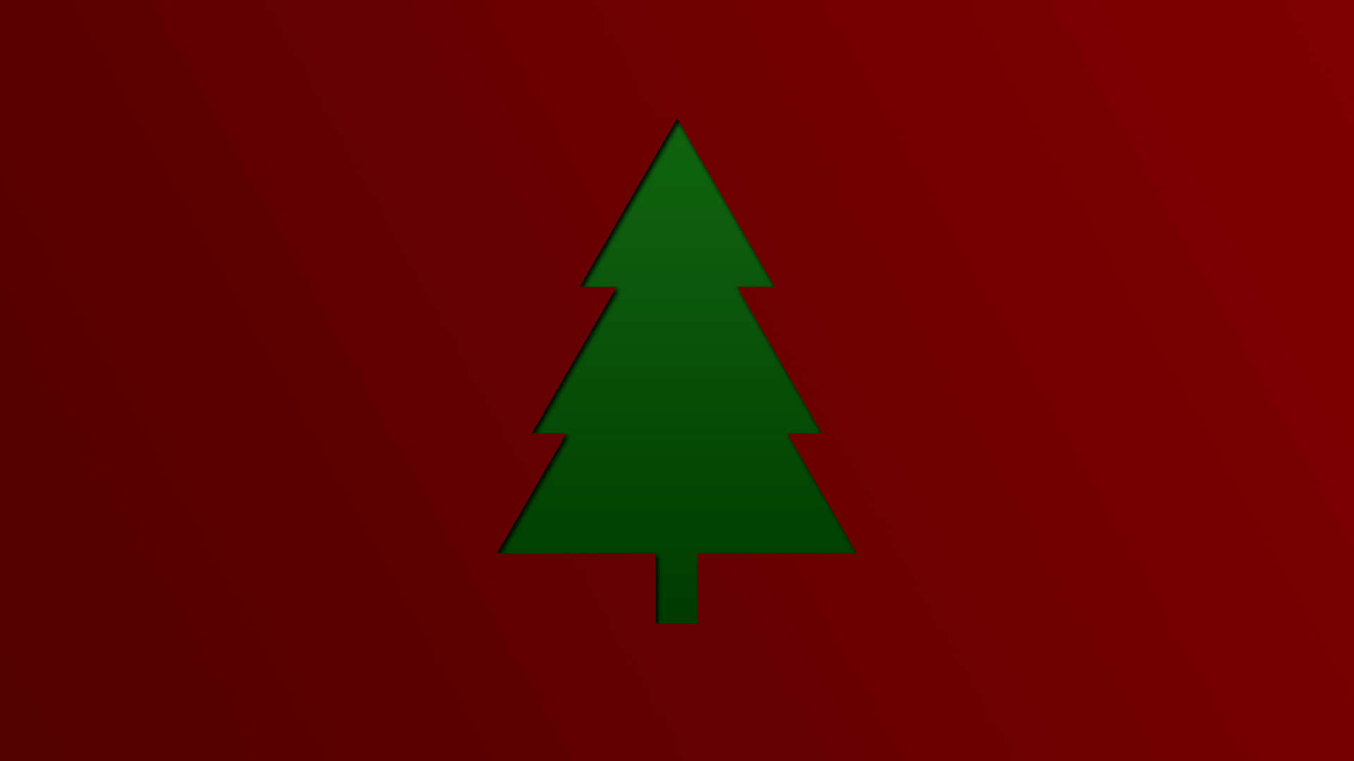 Minimalist Christmas Desktop Green On Red