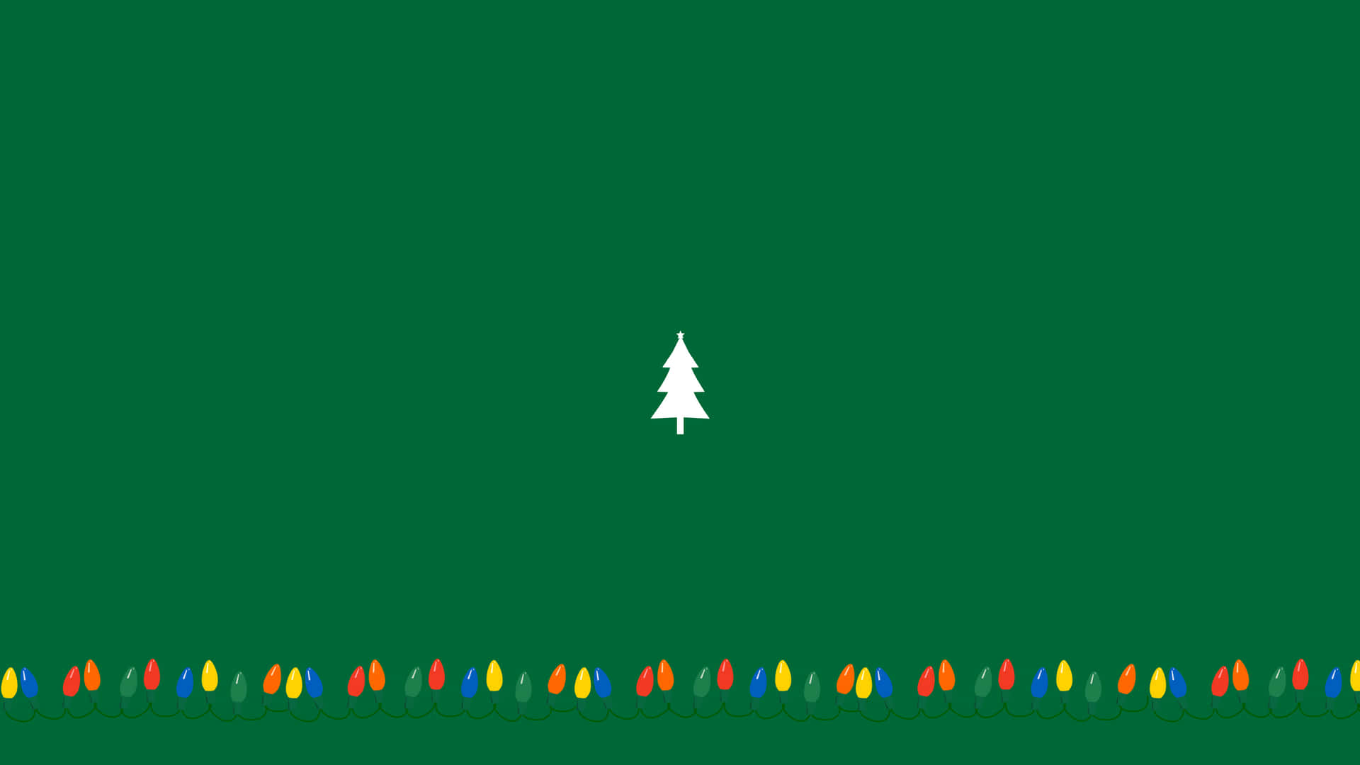 Minimalist Christmas Desktop With Lights Background