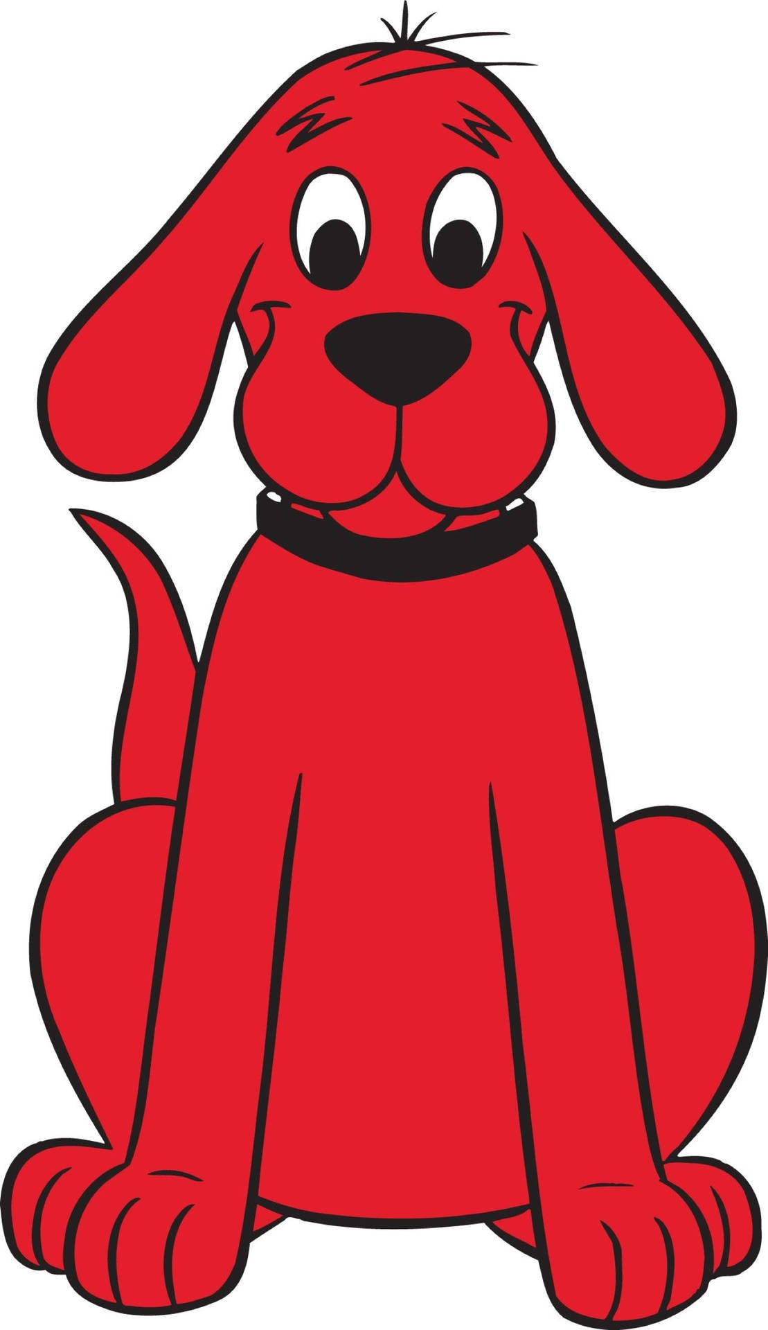Minimalist Clifford The Big Red Dog Wallpaper Background