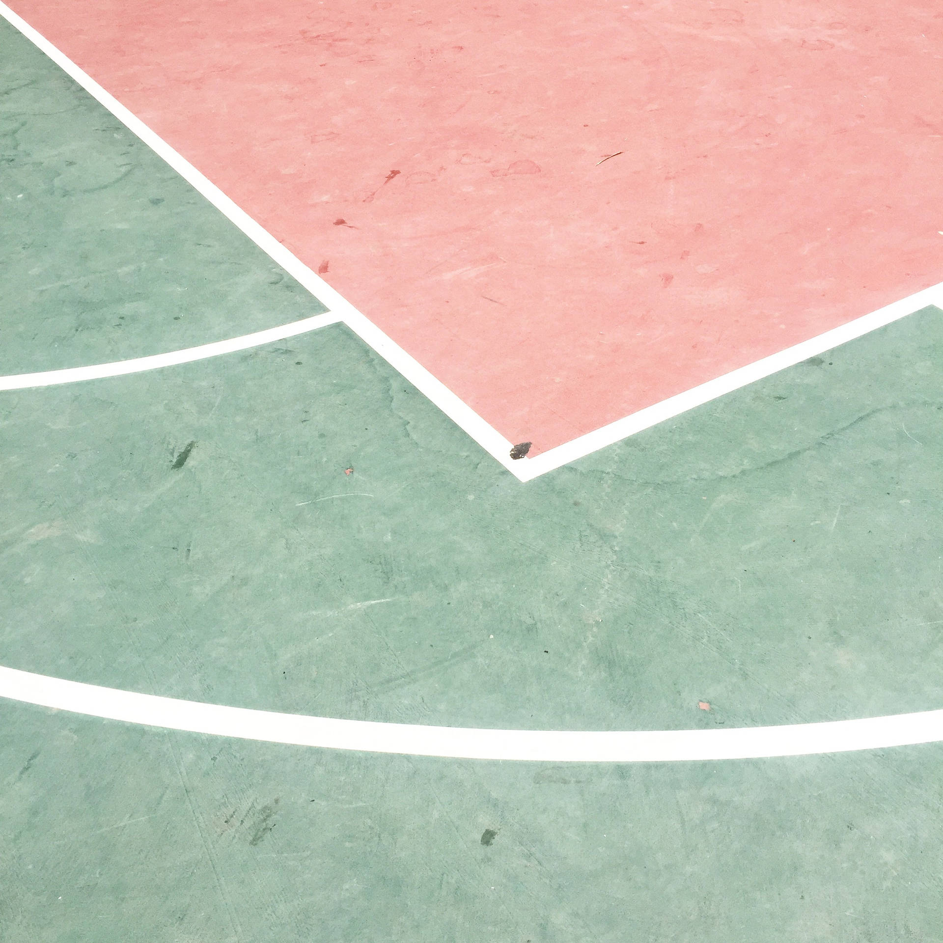 Minimalist Court In Pastel Colors Background