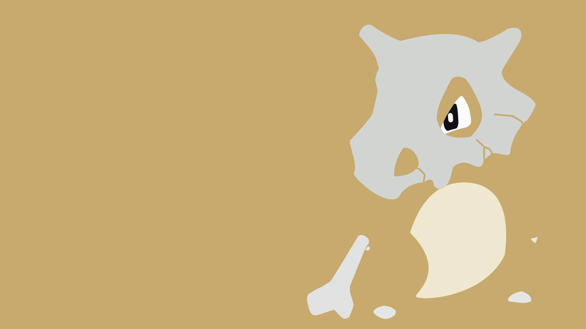 Minimalist Cubone With Eye Background