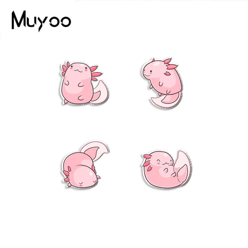 Minimalist Cute Axolotl Animals Graphic Art