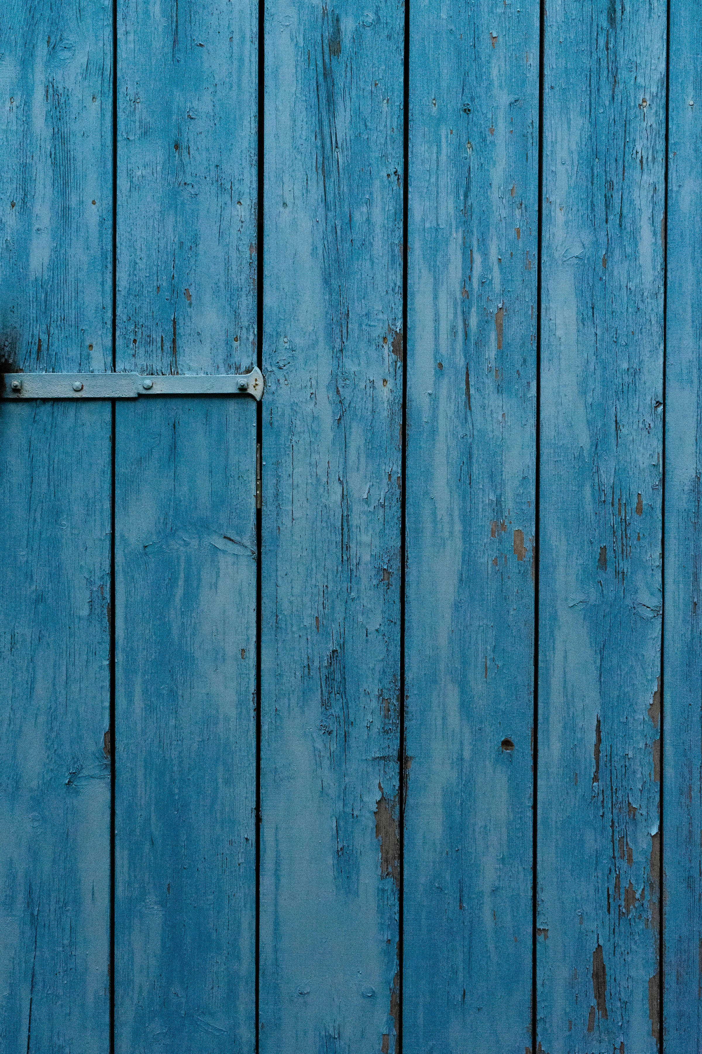 Minimalist Cute Blue Aesthetic Wooden Door