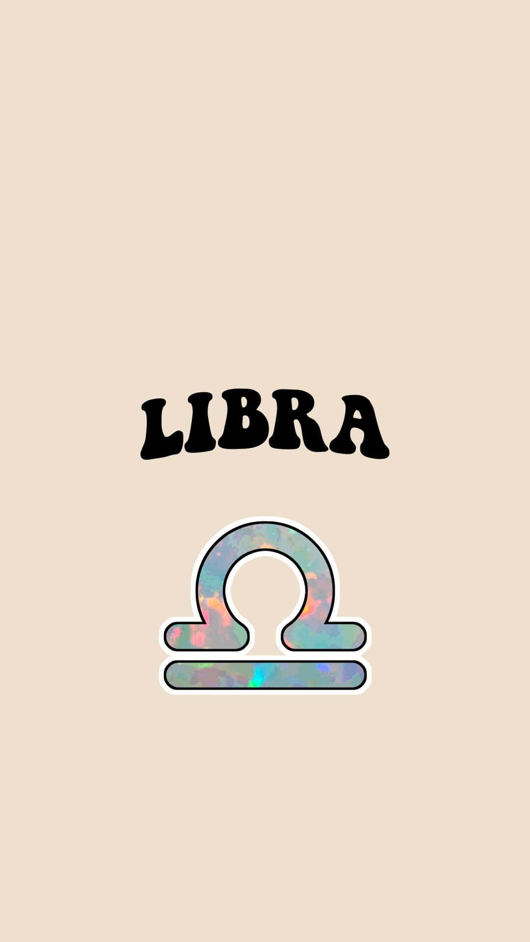 Minimalist Cute Libra Zodiac Symbol Background