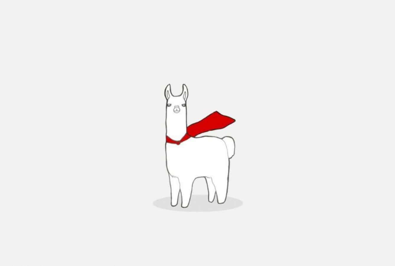Minimalist Cute Llama Background