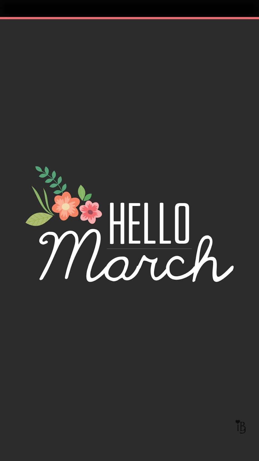 Minimalist Cute March Background