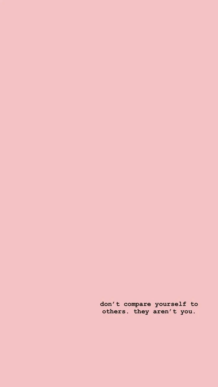 Minimalist Cute Quote Pink Background Background
