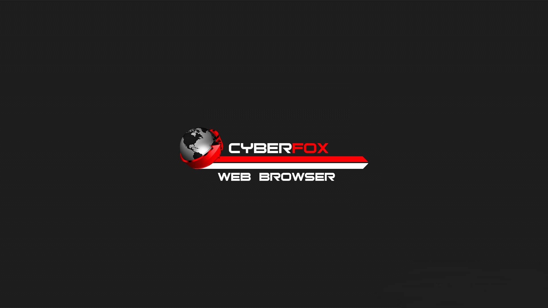 Minimalist Cyberfox Broser In Black Background