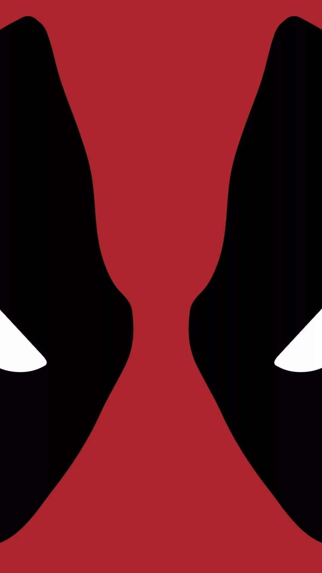 Minimalist Deadpool Logo Close Up Background