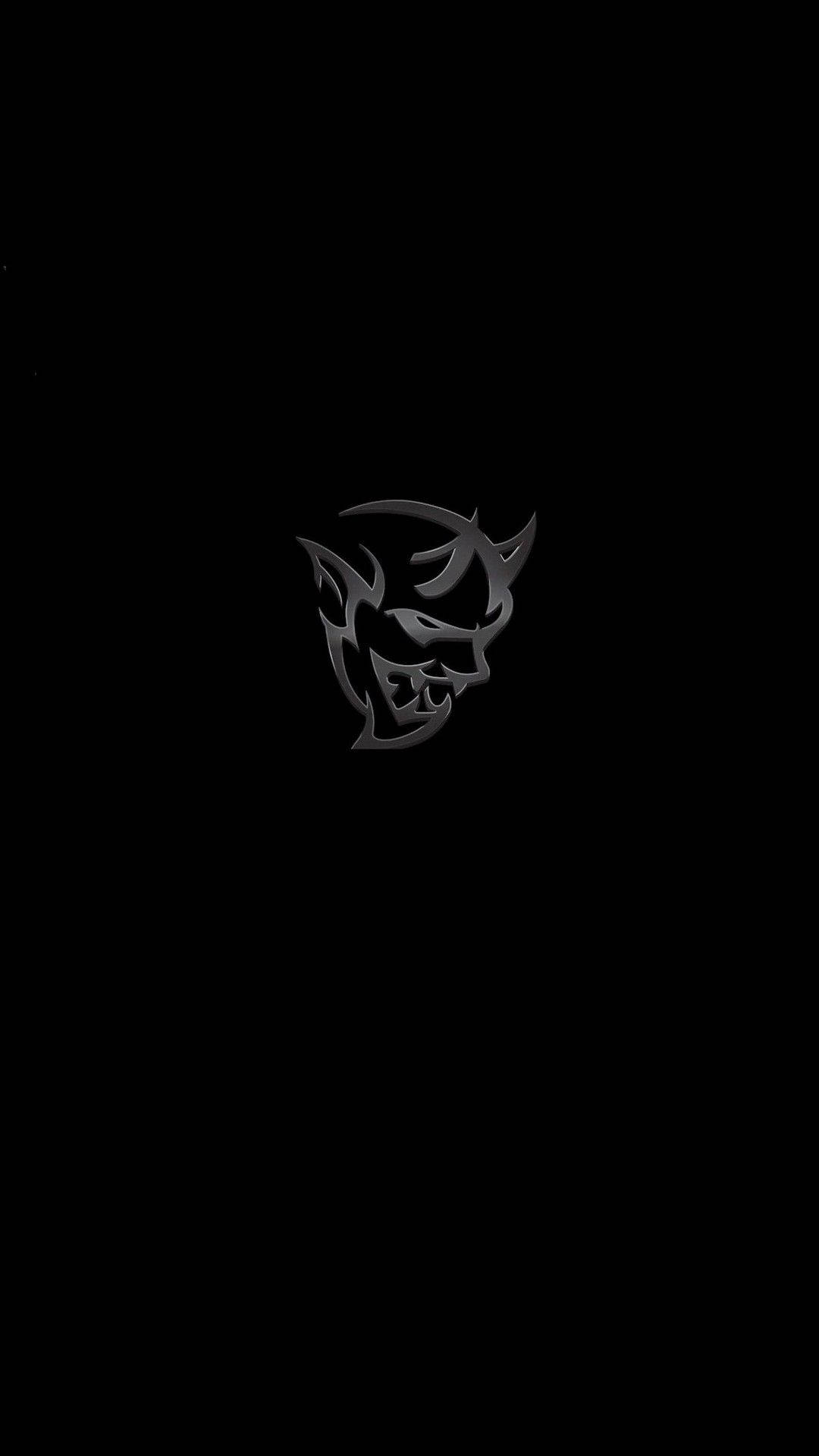 Minimalist Demon Head Logo Background