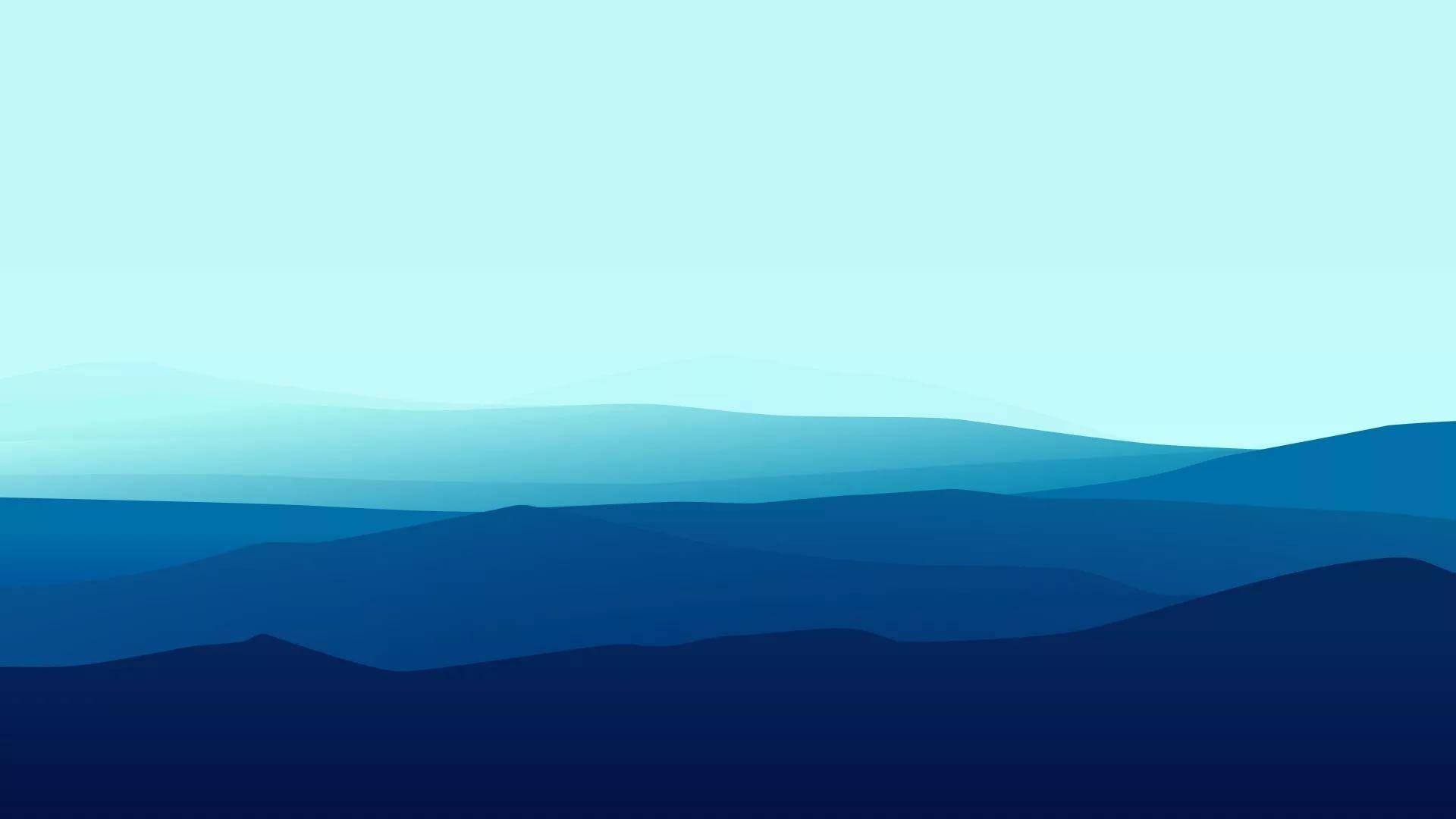 Minimalist Desktop Blue Scenery