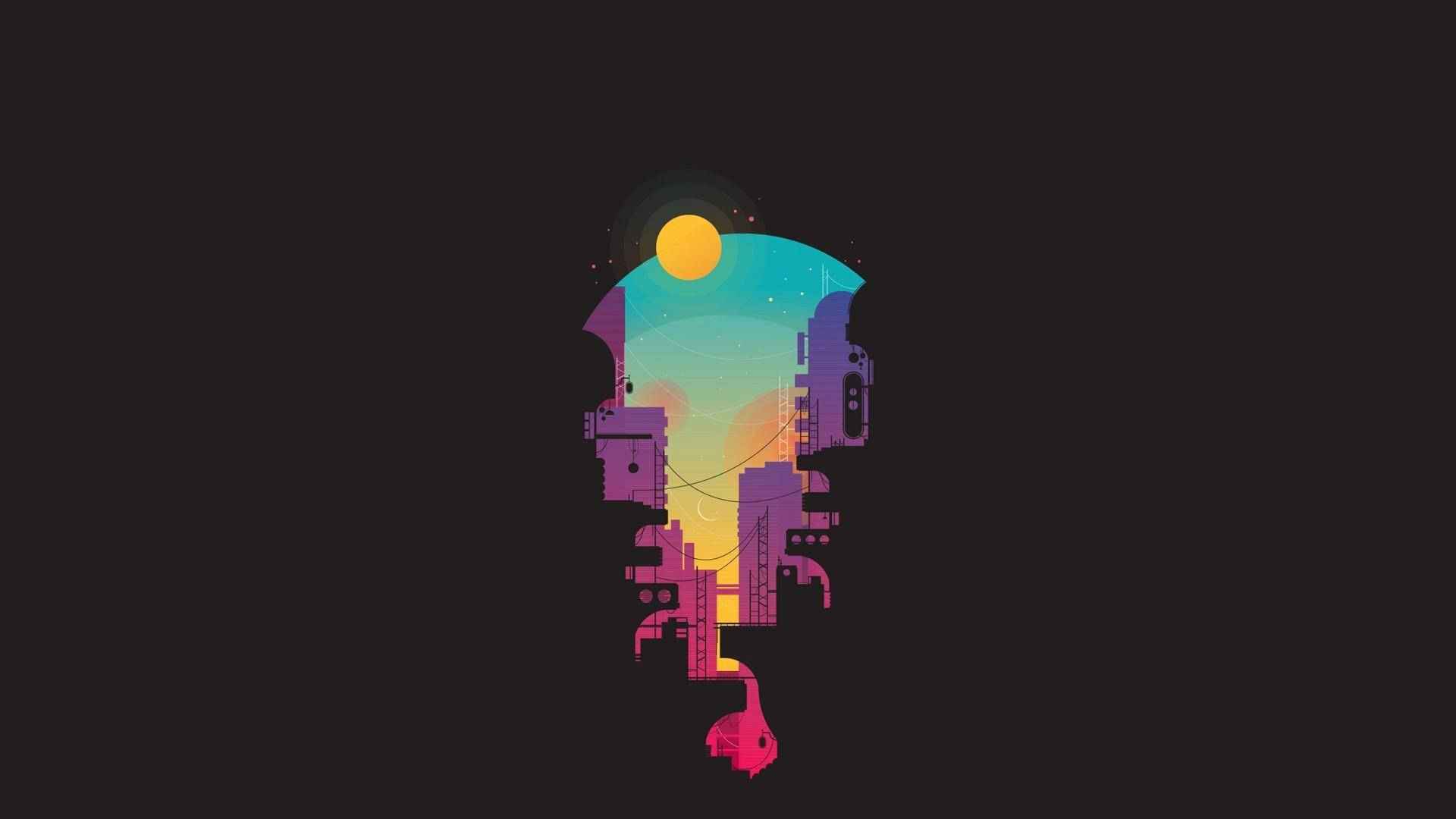 Minimalist Desktop Colorful City