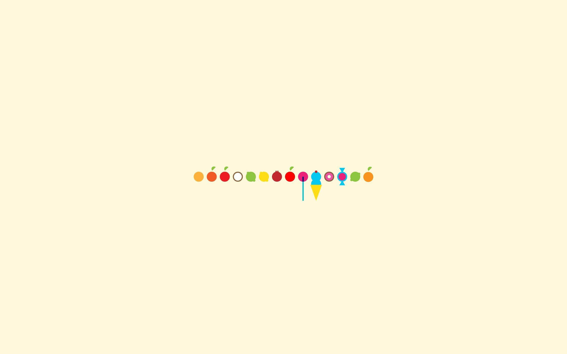 Minimalist Desktop Colorful Fruits