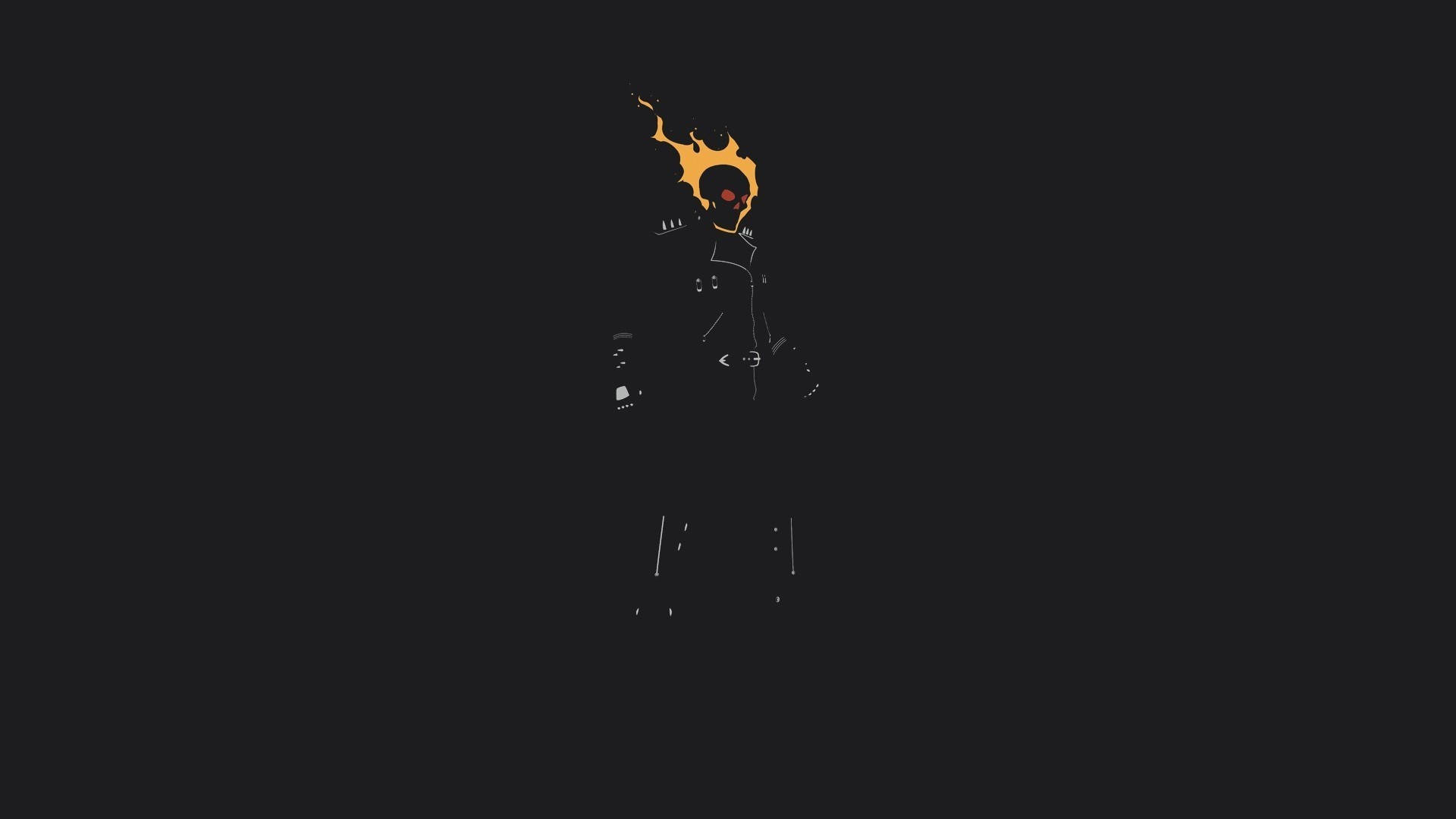 Minimalist Desktop Ghost Rider Background