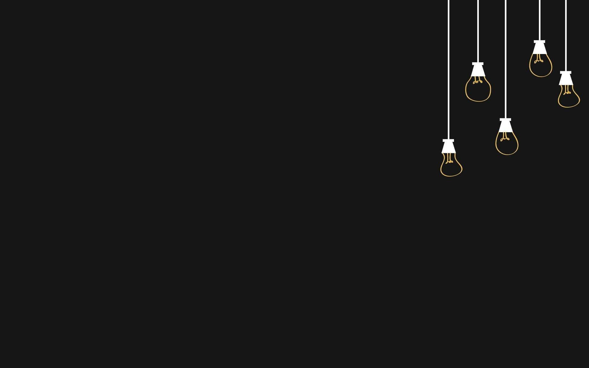 Minimalist Desktop Light Bulbs Background