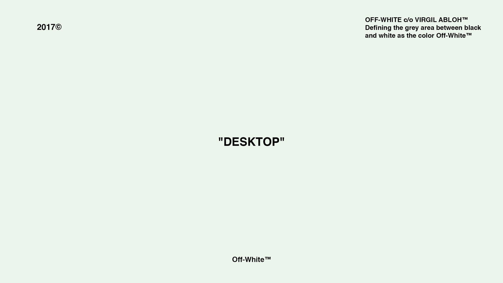 Minimalist Desktop Off White Logo