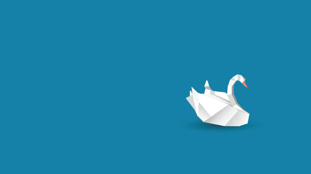 Minimalist Desktop Paper Swan Background