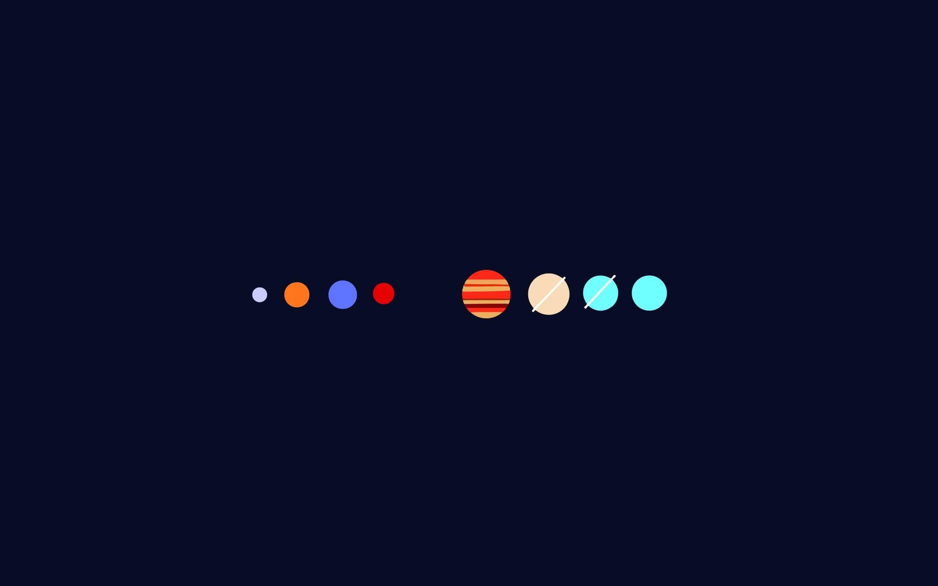 Minimalist Desktop Planet Icons Background