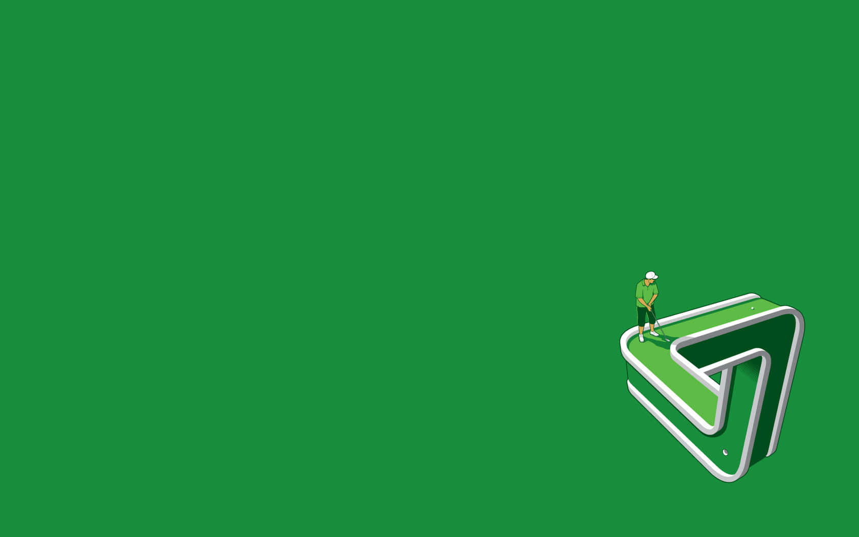 Minimalist Digital 3d Golf Desktop Background