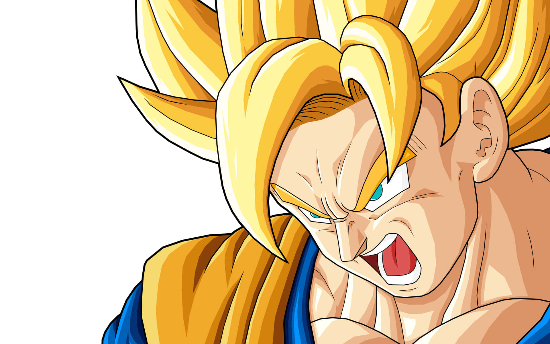 Minimalist Dragon Ball Z Goku Super Saiyan 2 Background