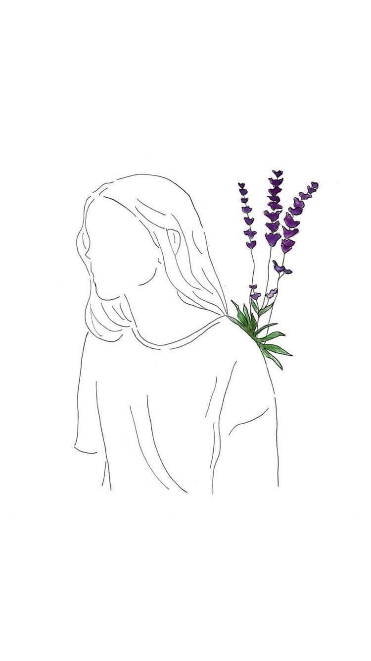 Minimalist Drawing Of Abstract Colors Background