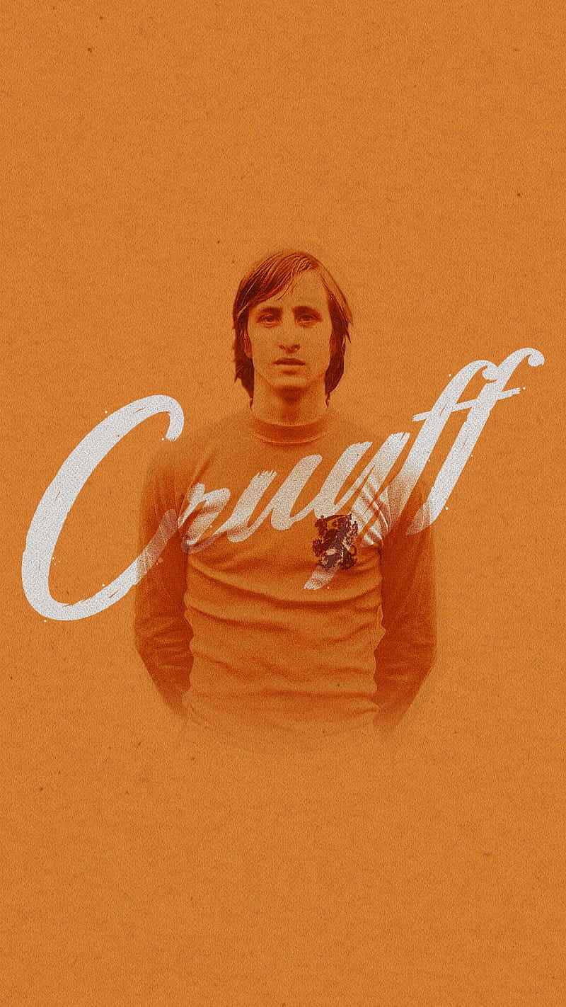 Minimalist Dutch Johan Cruyff Portrait Background