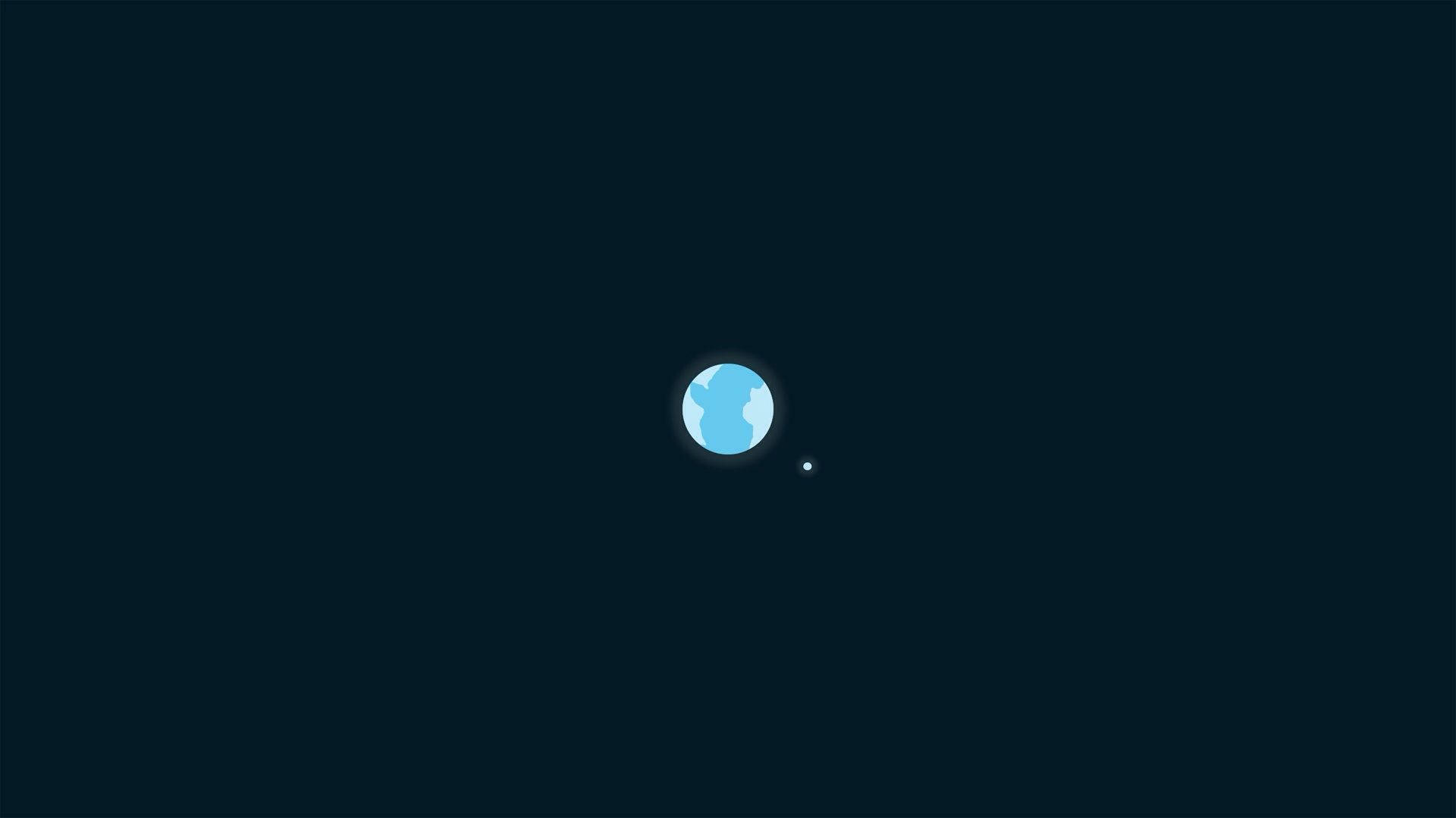 Minimalist Earth And Moon Background
