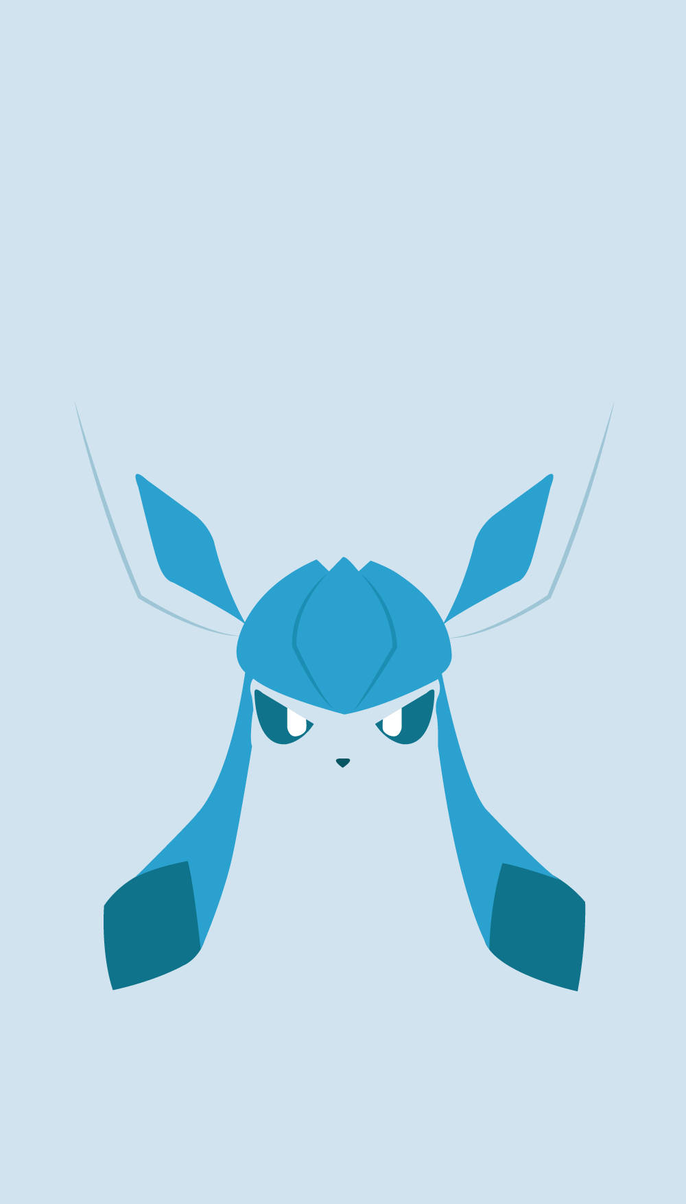Minimalist Face Glaceon Background