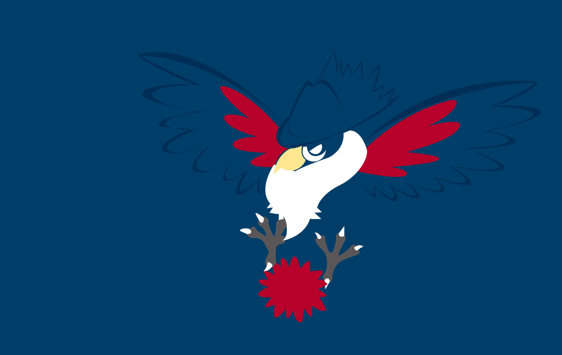 Minimalist Flying Honchkrow Background