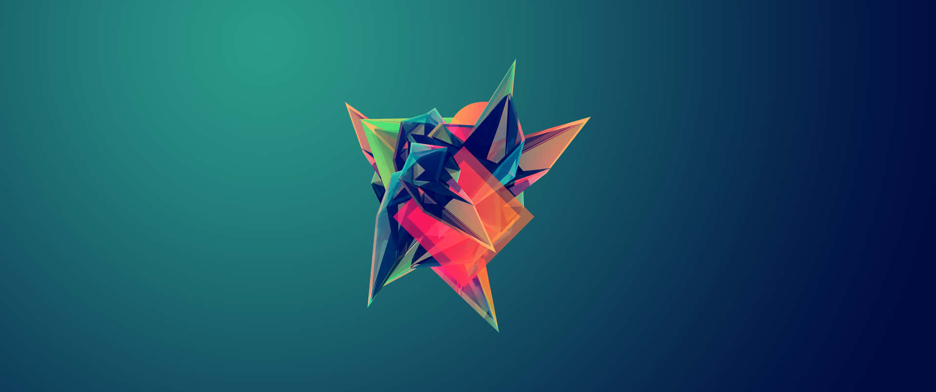 Minimalist Fullscreen Wallpaper With Colorful 3d Shapes Background