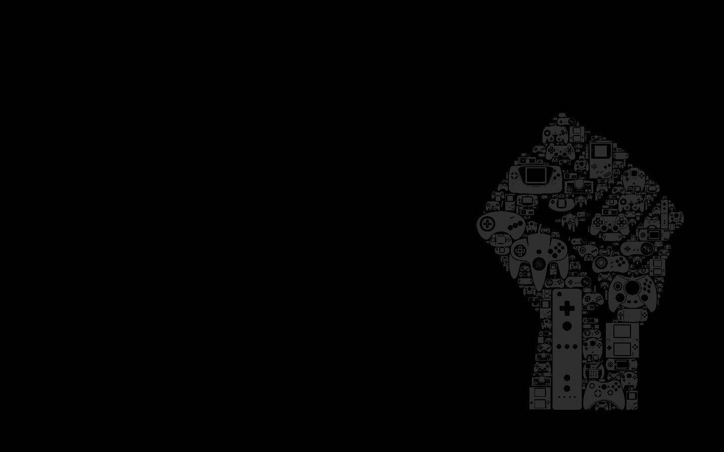 Minimalist Gaming Laptop Hand Fist Background