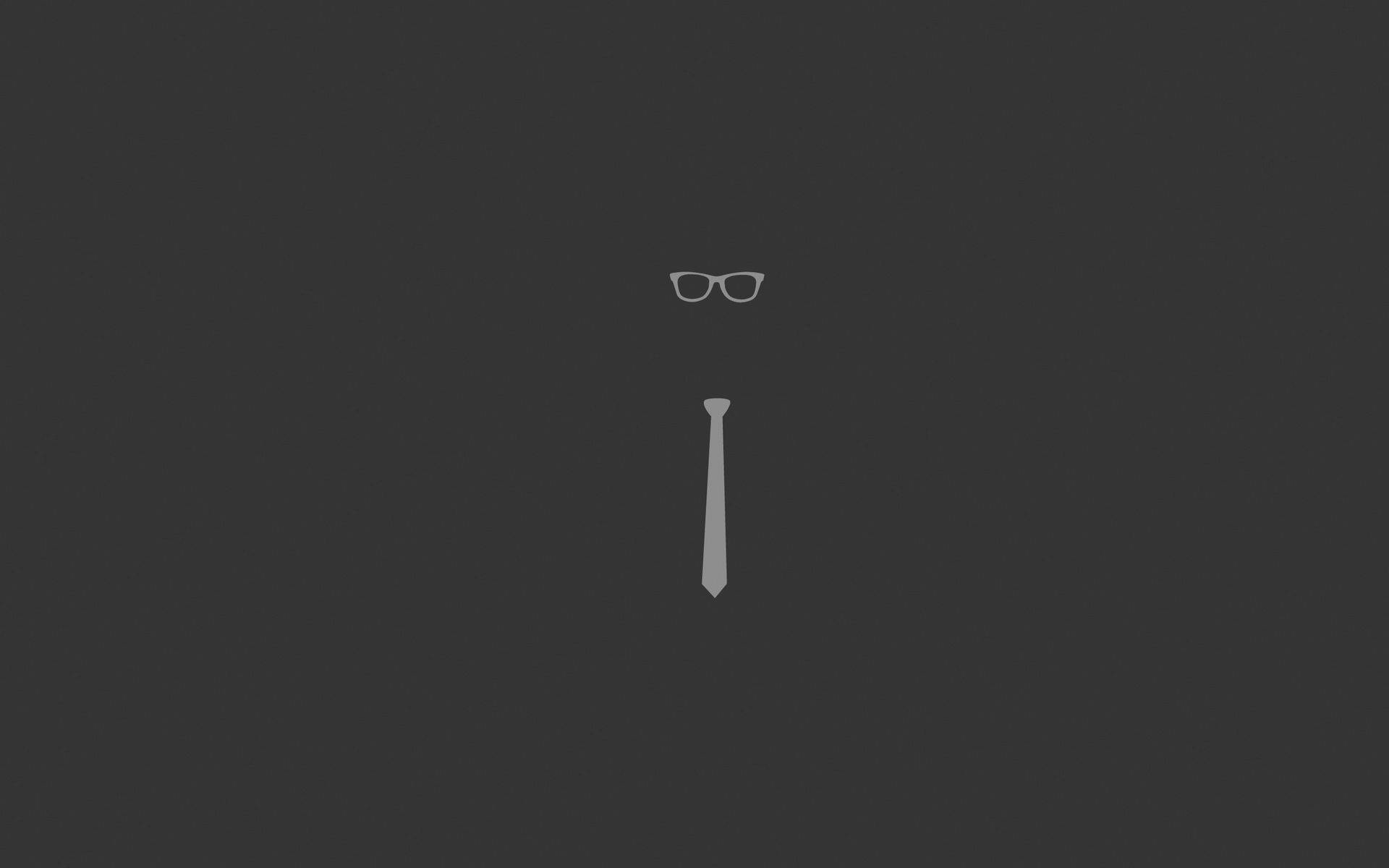 Minimalist Glasses And Tie Vector Background