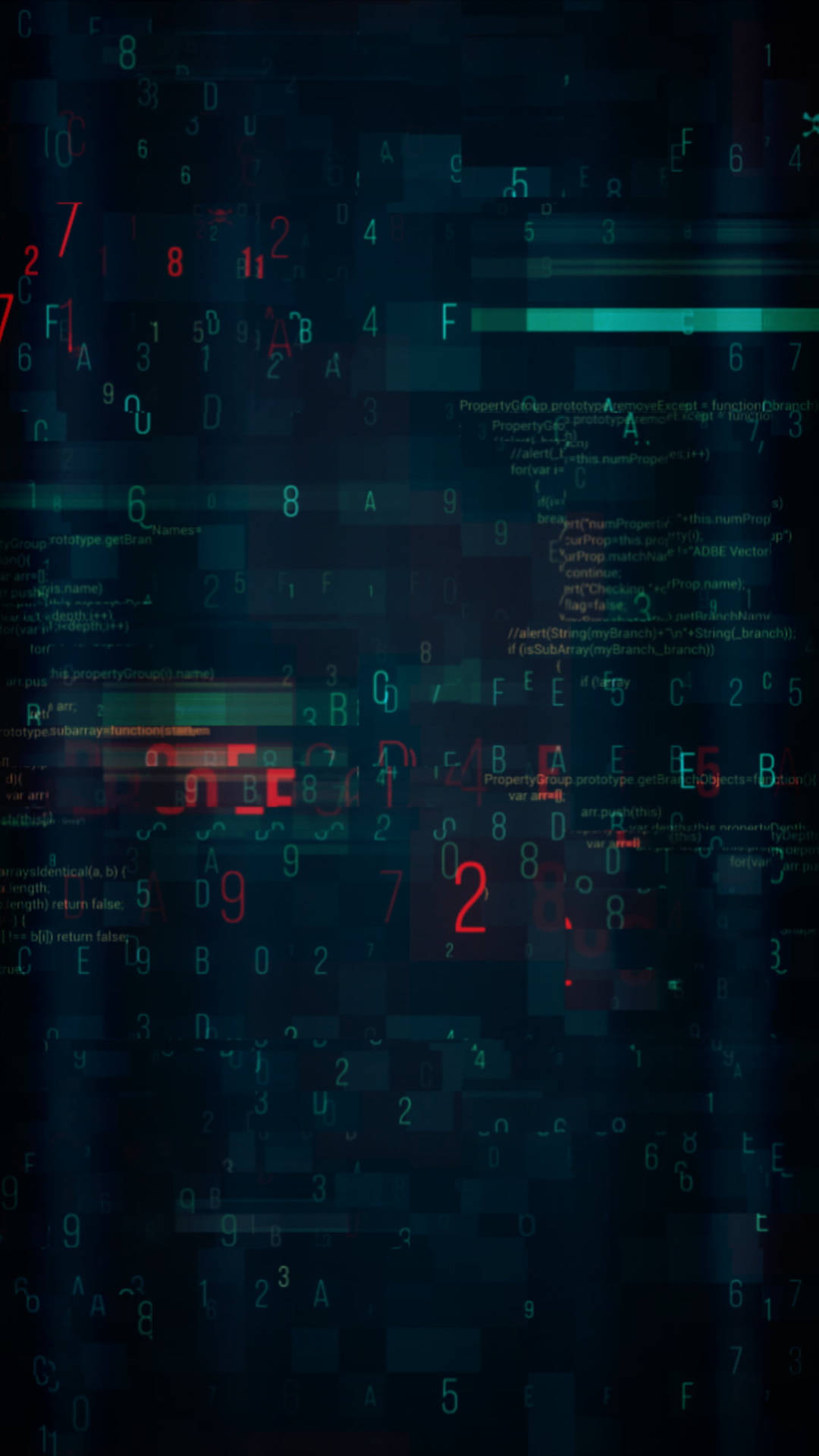 Minimalist Glitching Codes Hacking Android Background Background