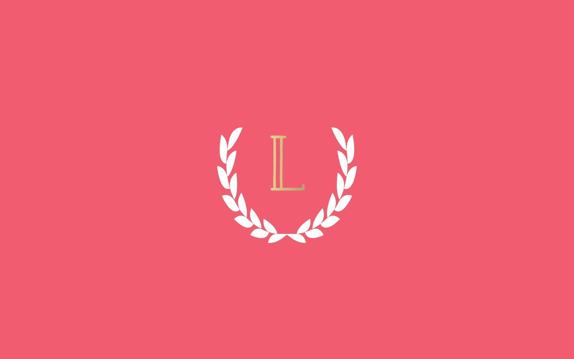 Minimalist Gold Letter L On Pink Background