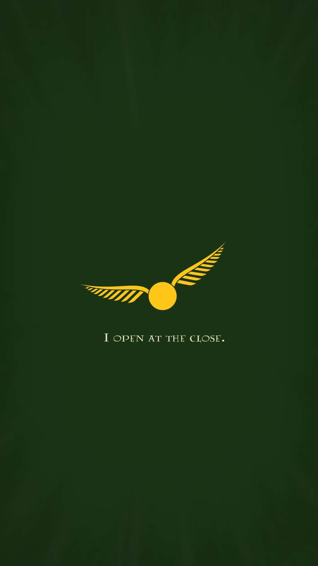Minimalist Golden Snitch Harry Potter Background