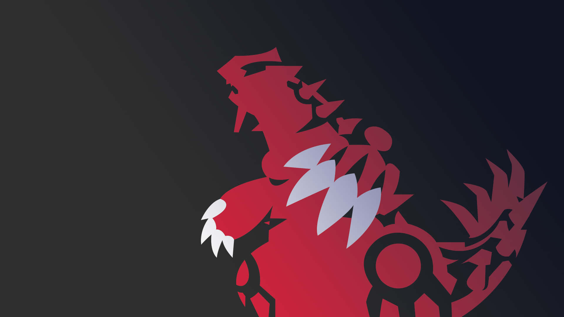 Minimalist Graphic Of Primal Groudon Background