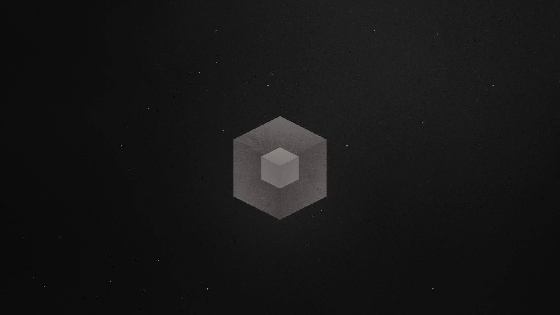 Minimalist Gray Cube Backgrounds Background