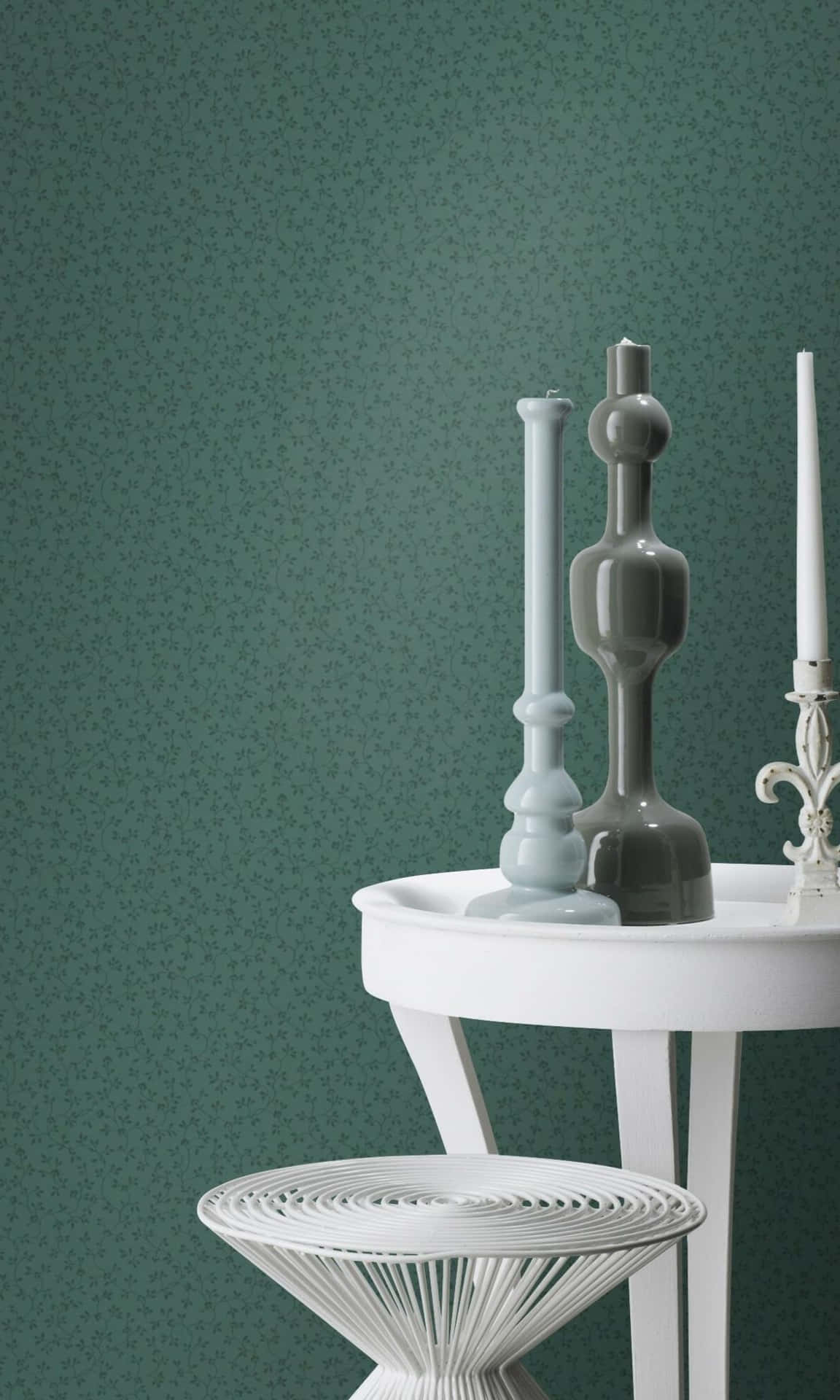 Minimalist Green Interior Decor Background