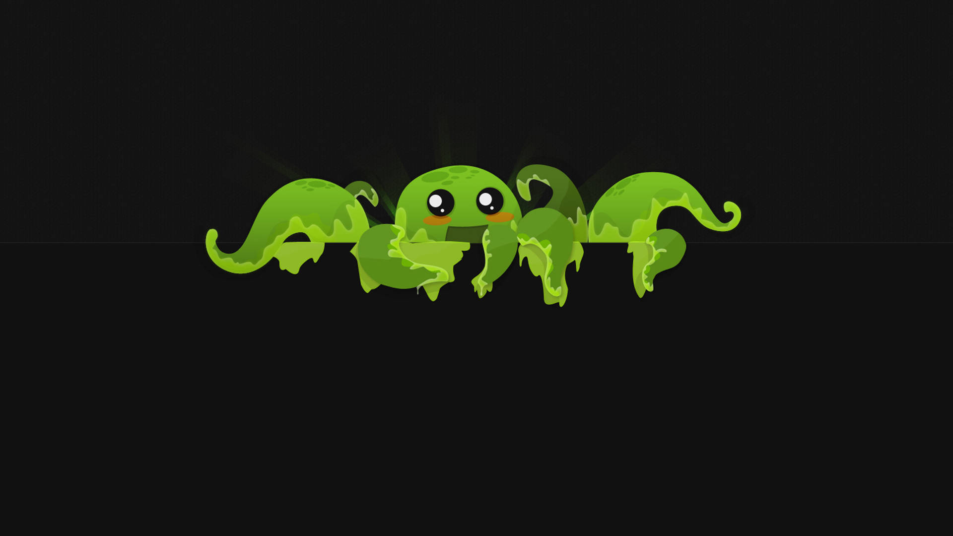 Minimalist Green Octopus