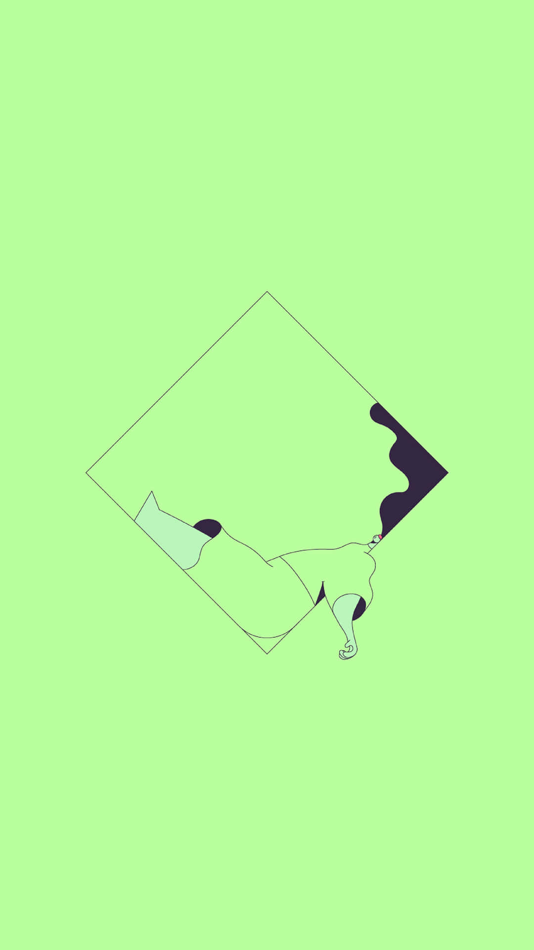 Minimalist Green Puzzle Piece Background