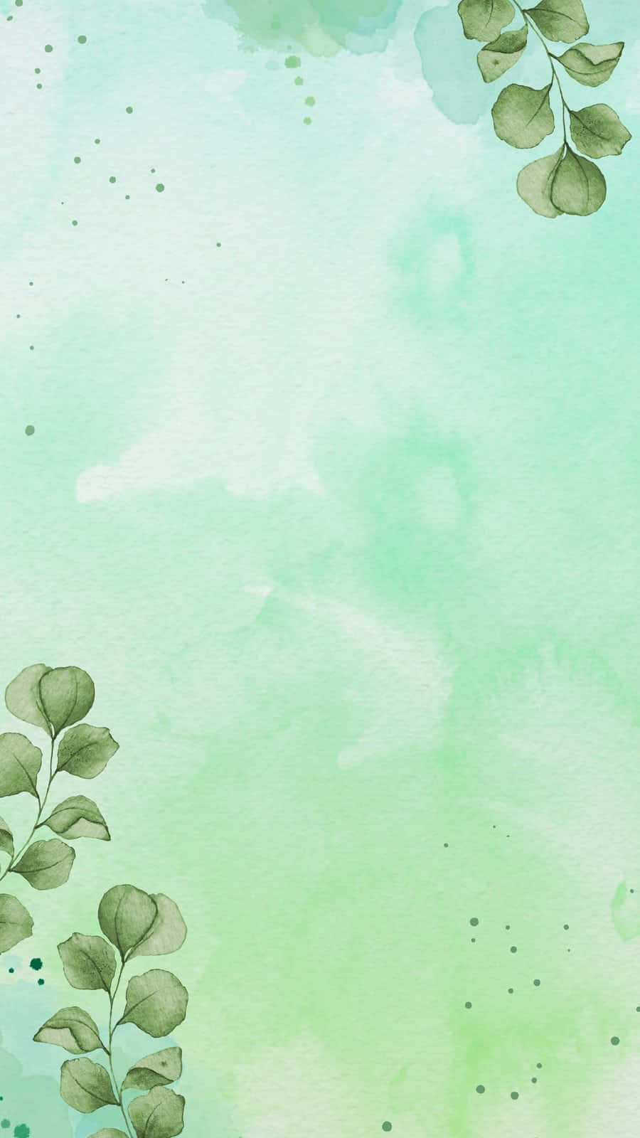 Minimalist Green Watercolor Background Background