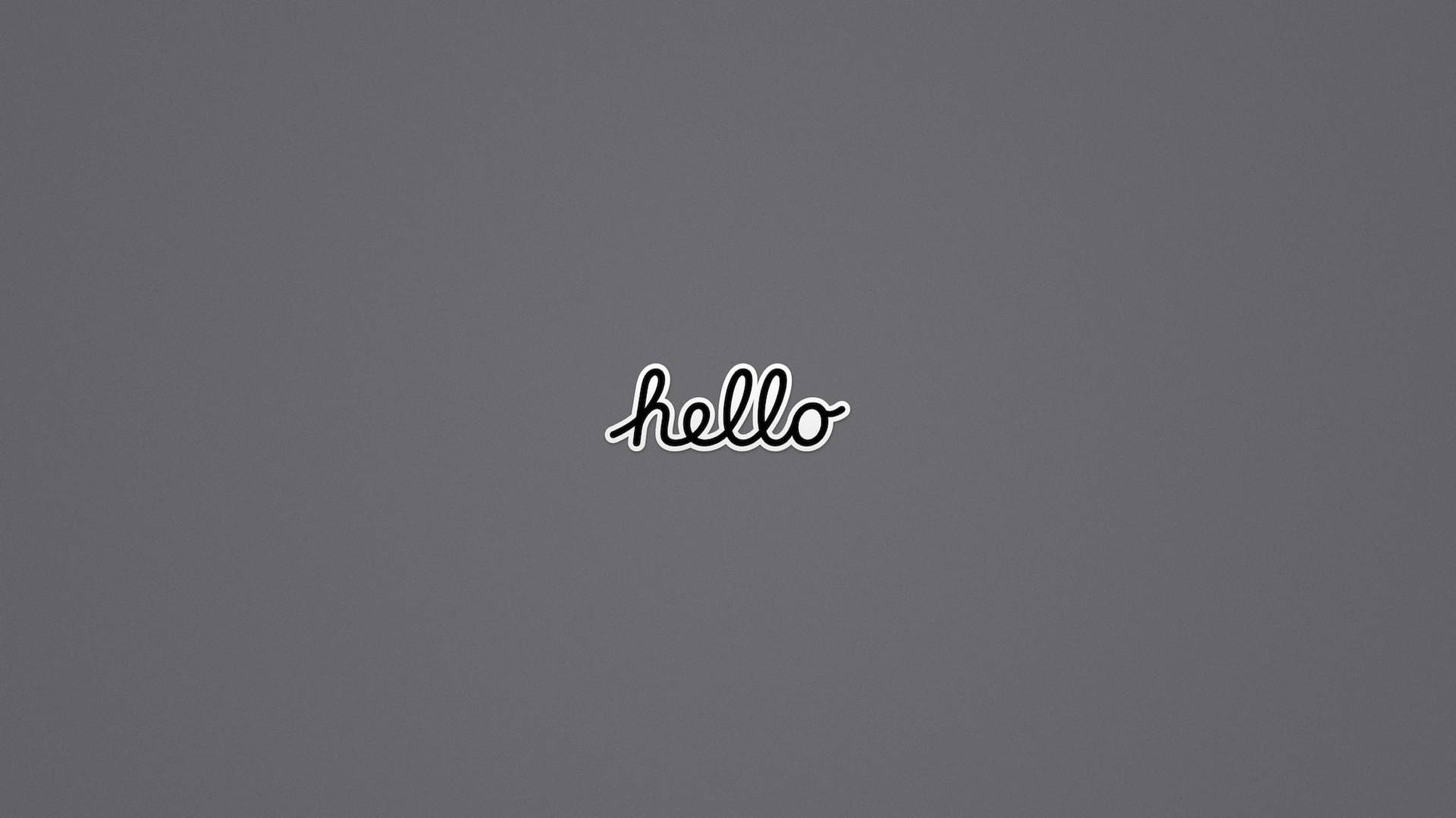 Minimalist Grey Hello Banner Background
