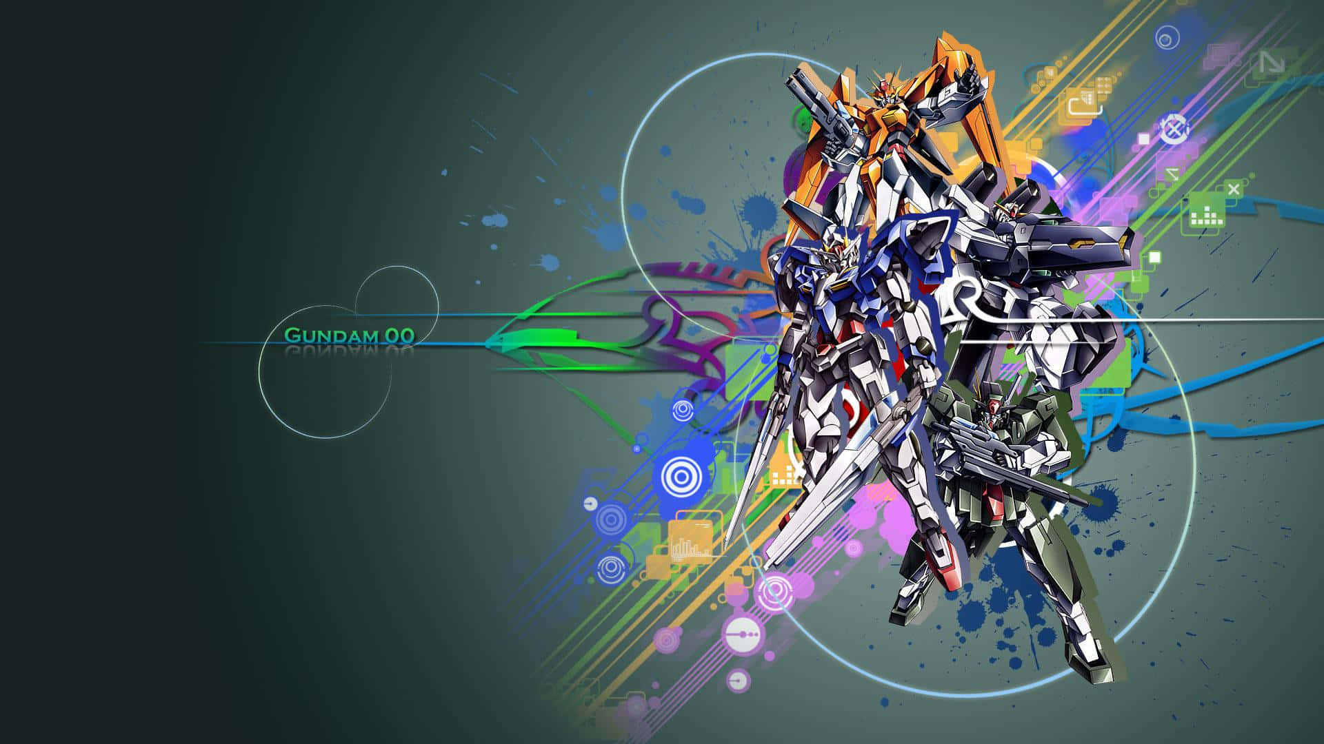 Minimalist Gundam Desktop Background