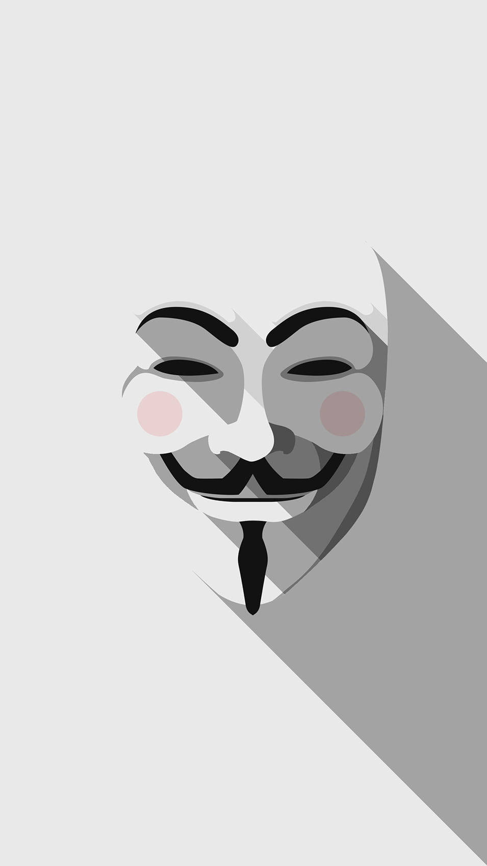 Minimalist Hacker Mask Illustration Background