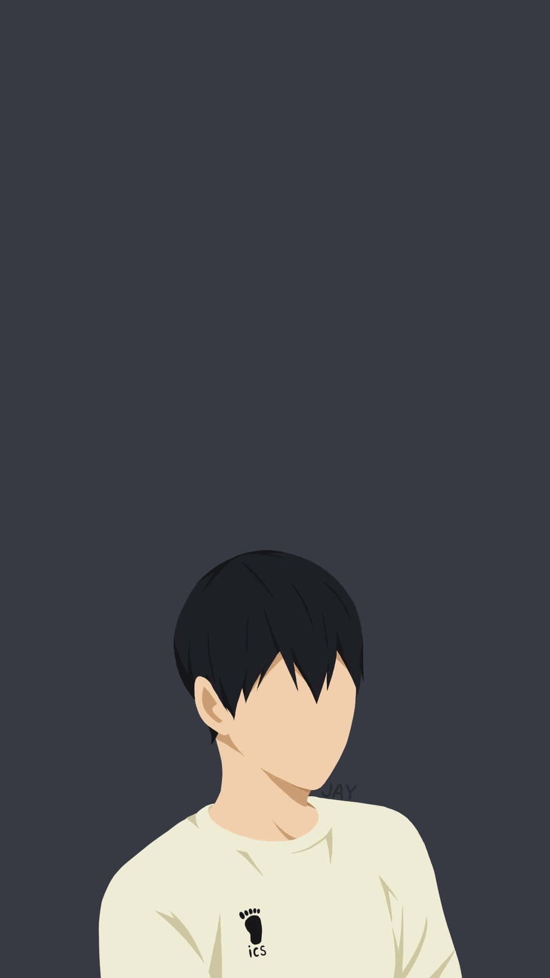 Minimalist Haikyuu Character Illustration Background