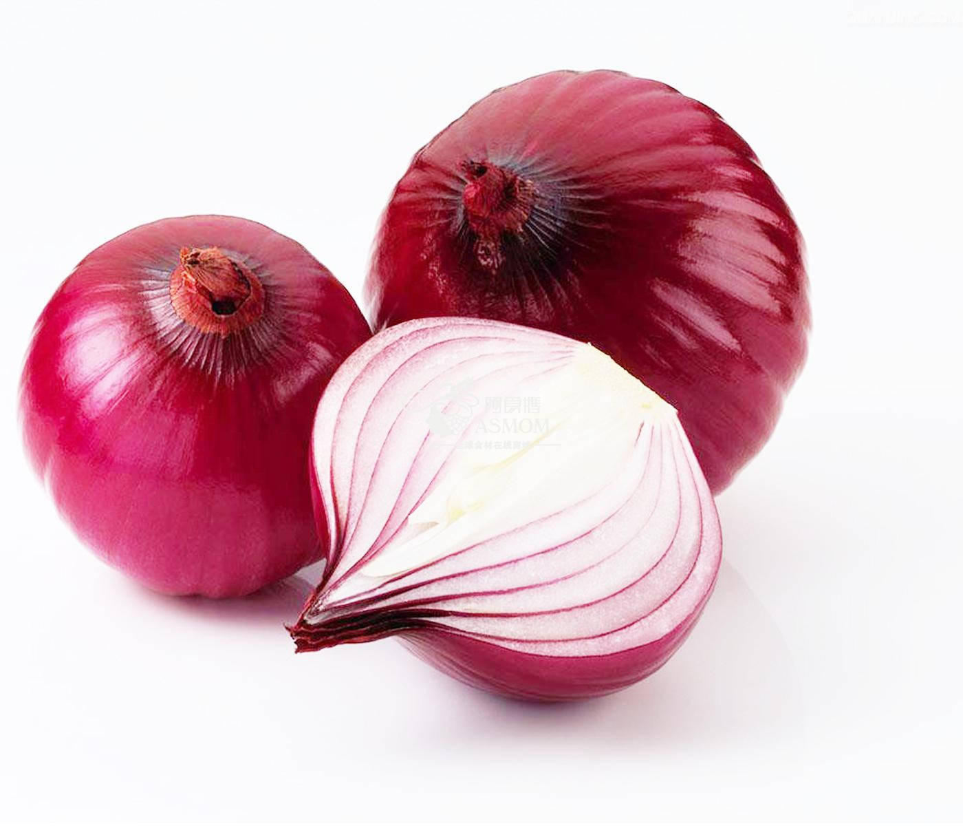 Minimalist Half Cut Red Onions Background