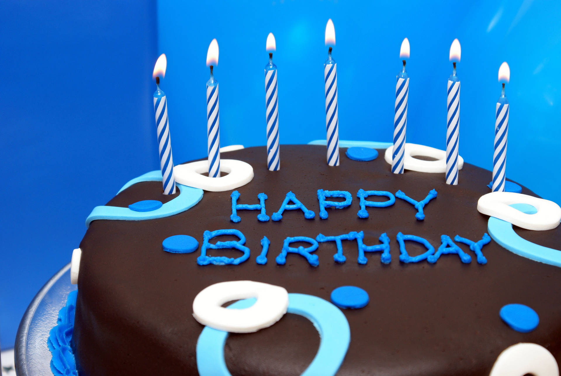 Minimalist Happy Birthday Cake Background